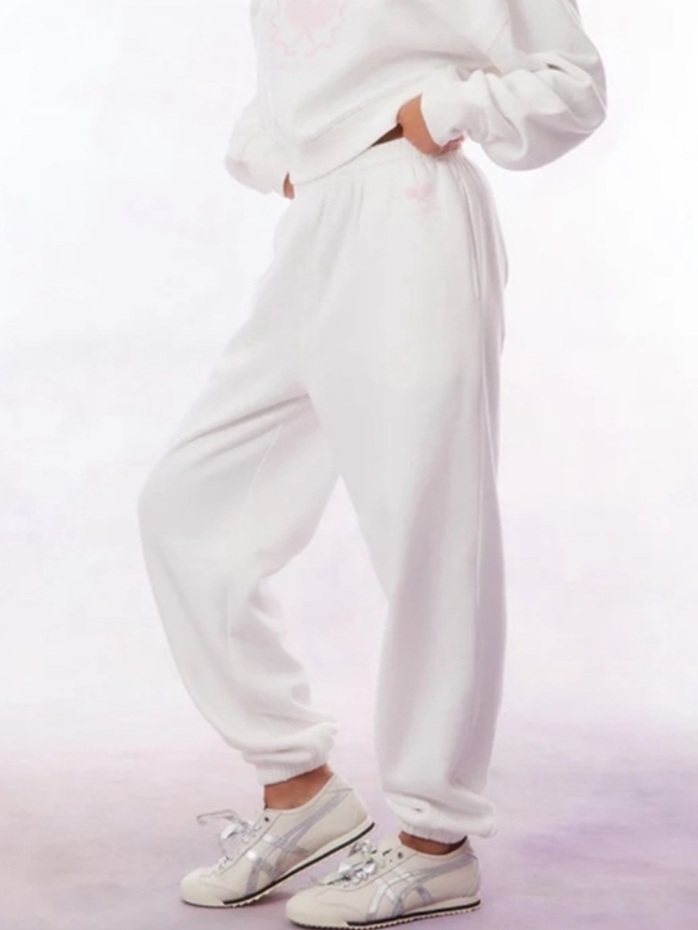 LOVESHACKFANCY White Cozy Sweatpants - Relaxed Fit